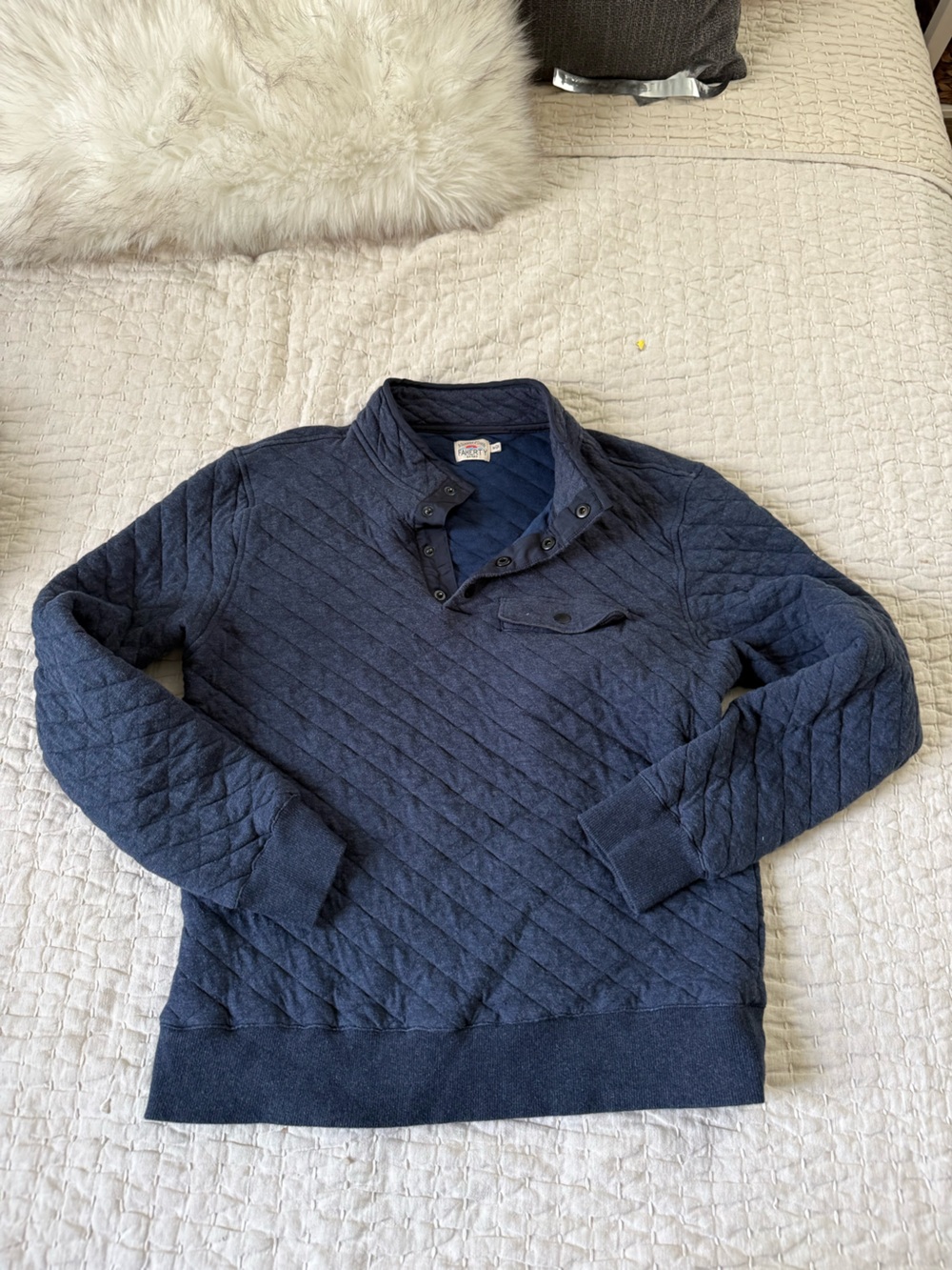 Faherty quilted pullover
